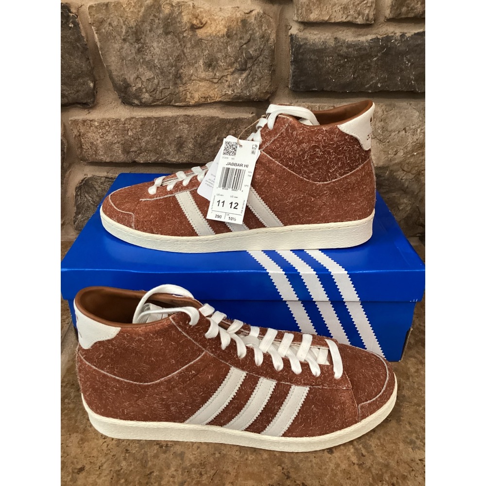 Adidas Jabbar Hi Brown Suede Mens 11 JP6510 High Top Sneaker New